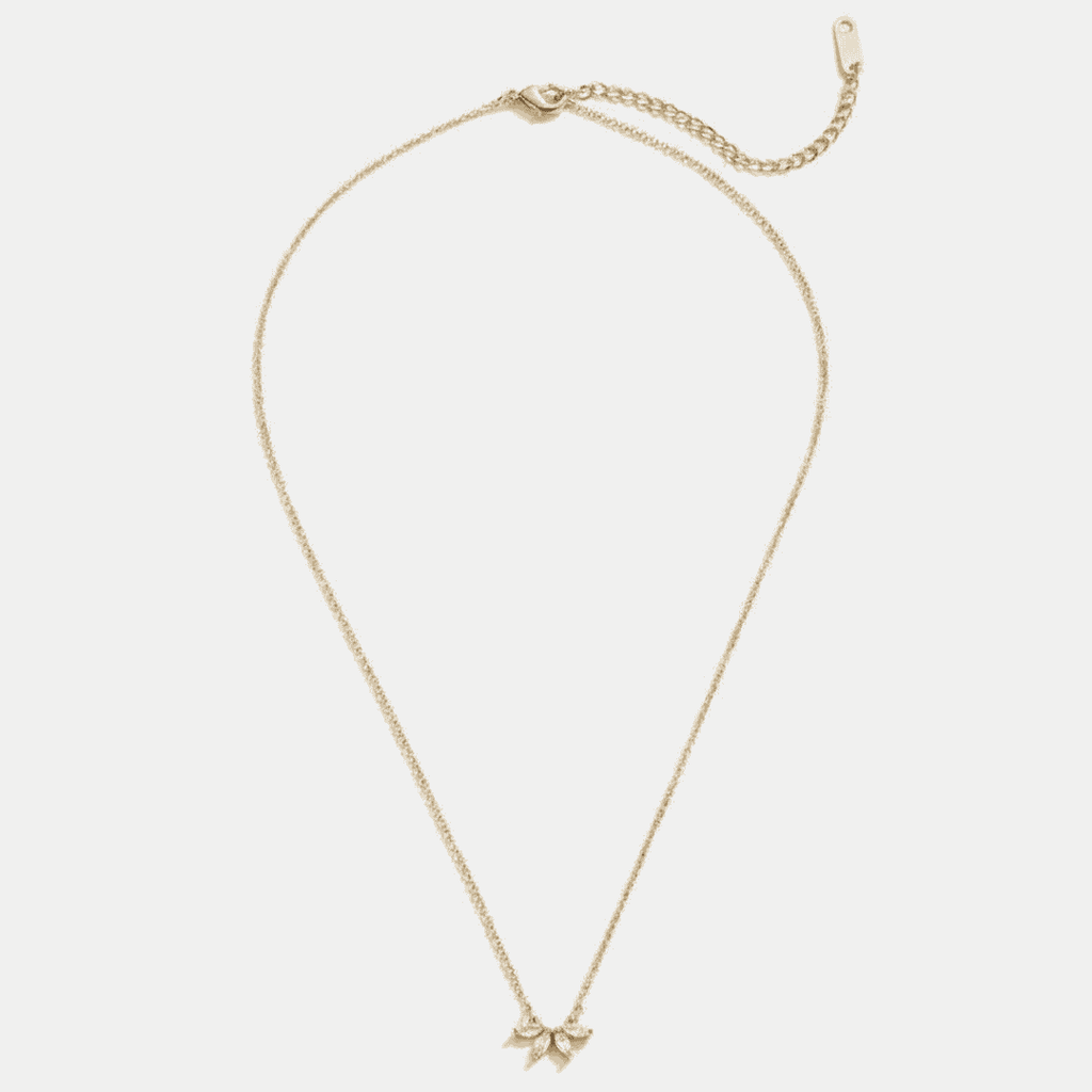Collar de hoja de cristal brillante Omelia