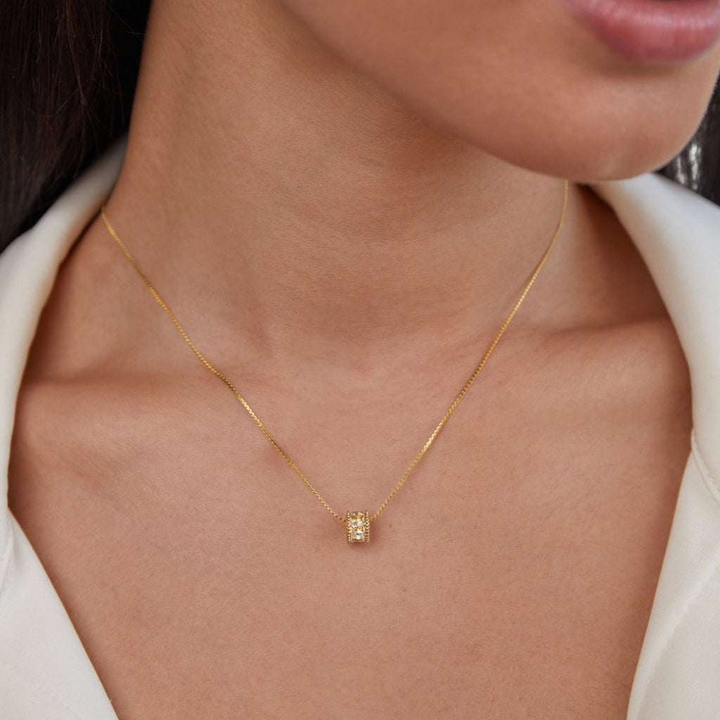 Collar Gigi Crystal de oro de 18K