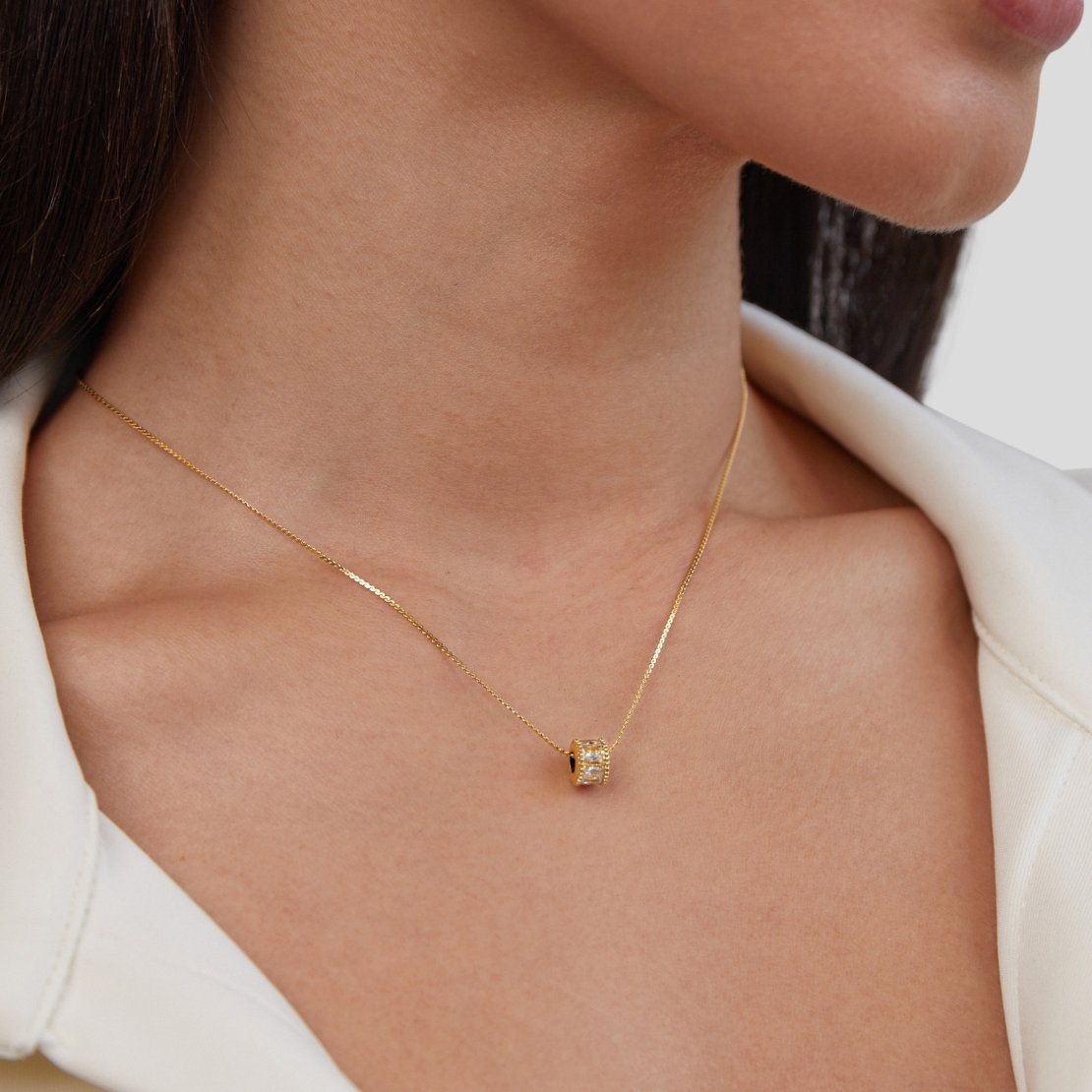 Collar Gigi Crystal de oro de 18K