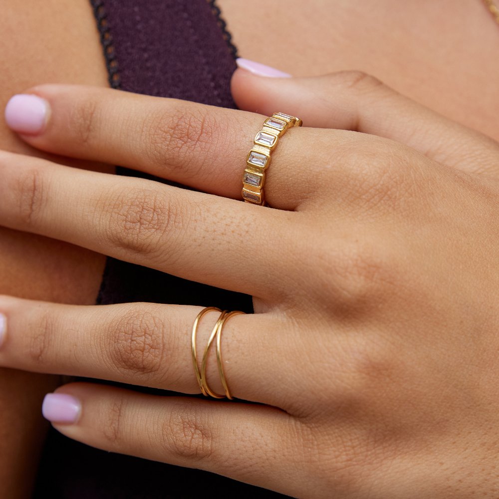 Anillo Gigi cuadrado de cristal