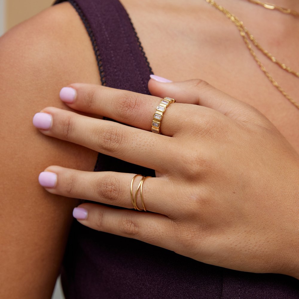 Anillo Gigi cuadrado de cristal