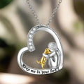 Collar de plata conmemorativo "Keep Me in Your Heart"
