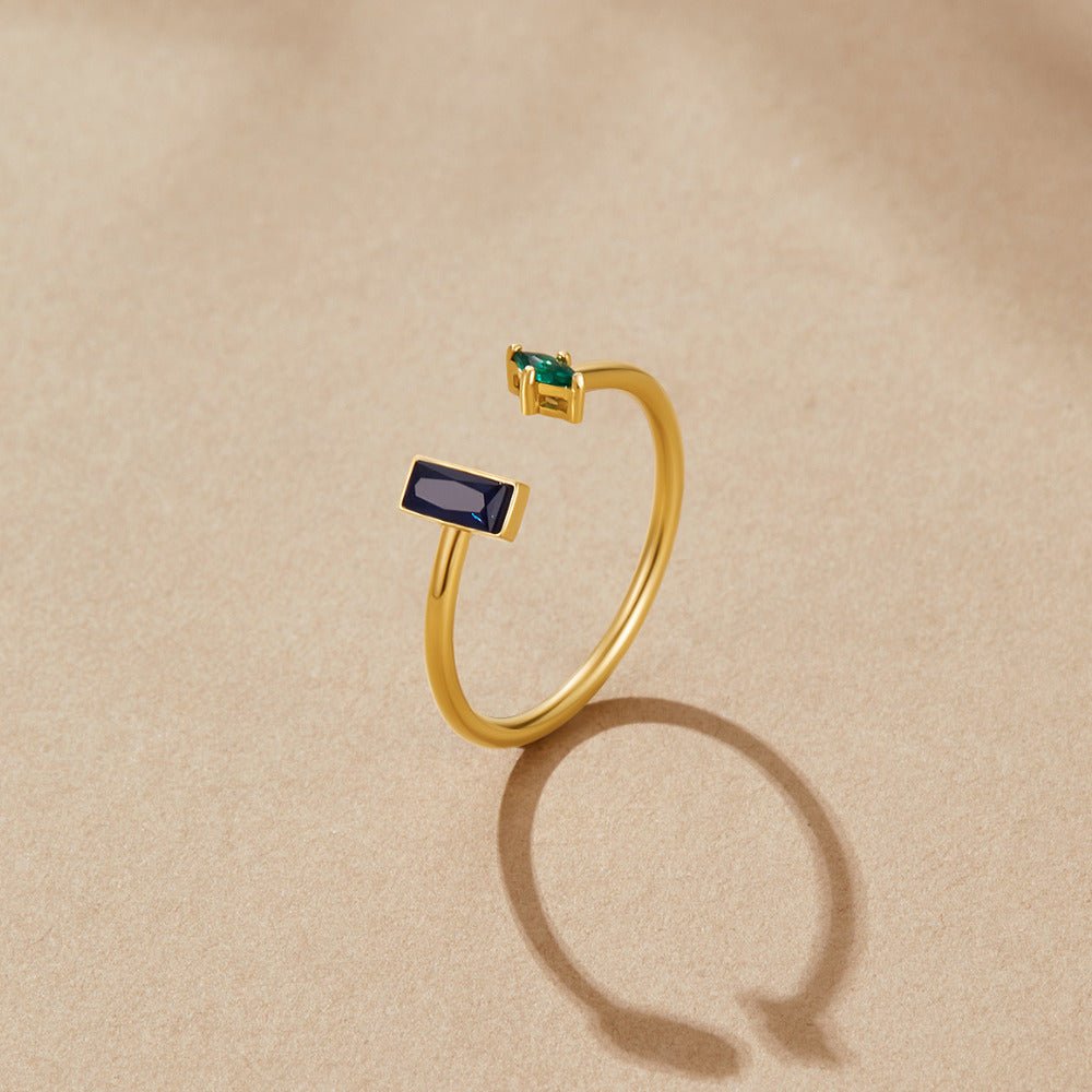 Anillo Gold Amore con Cristales