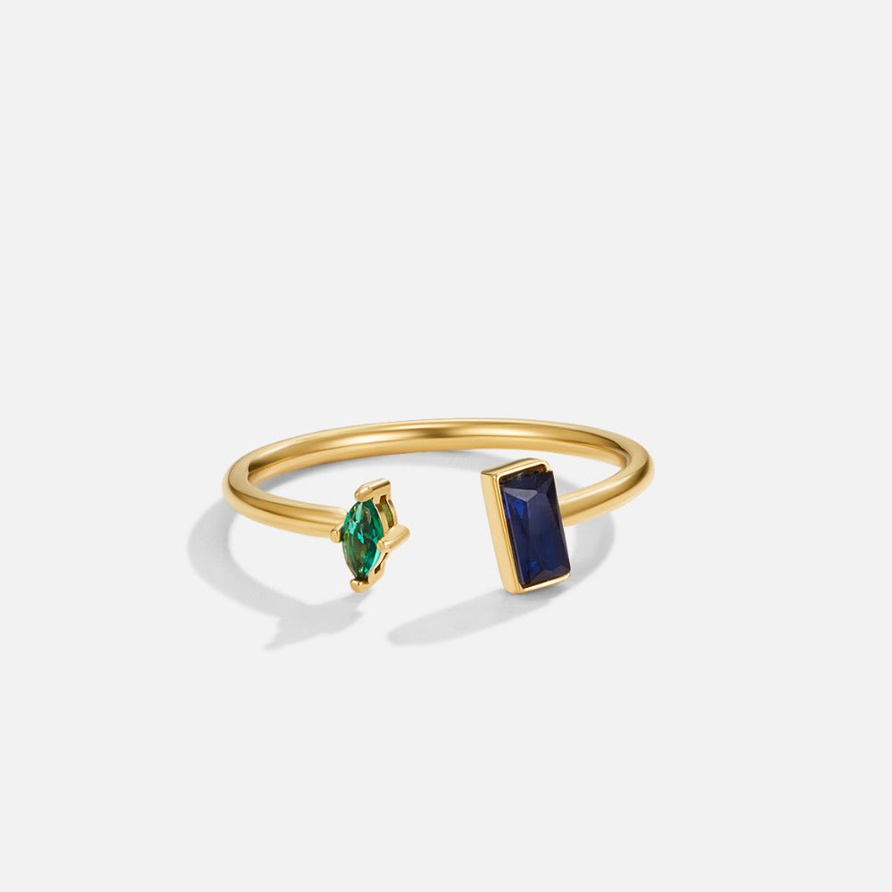 Anillo Gold Amore con Cristales
