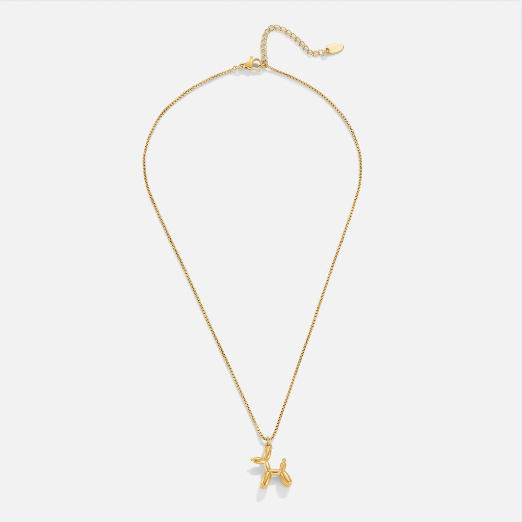 Collar de animal de globo dorado