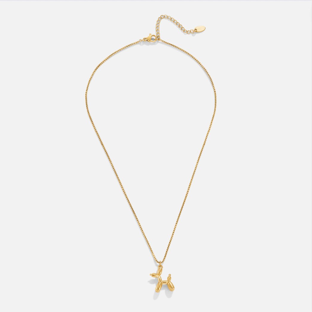 Collar de animal de globo dorado
