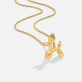 Collar de animal de globo dorado