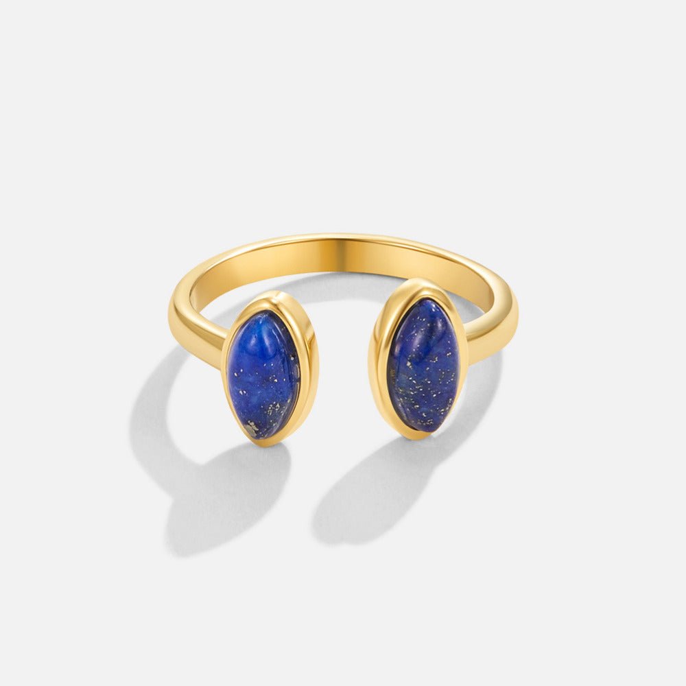 Anillo envolvente de lapislázuli con oro