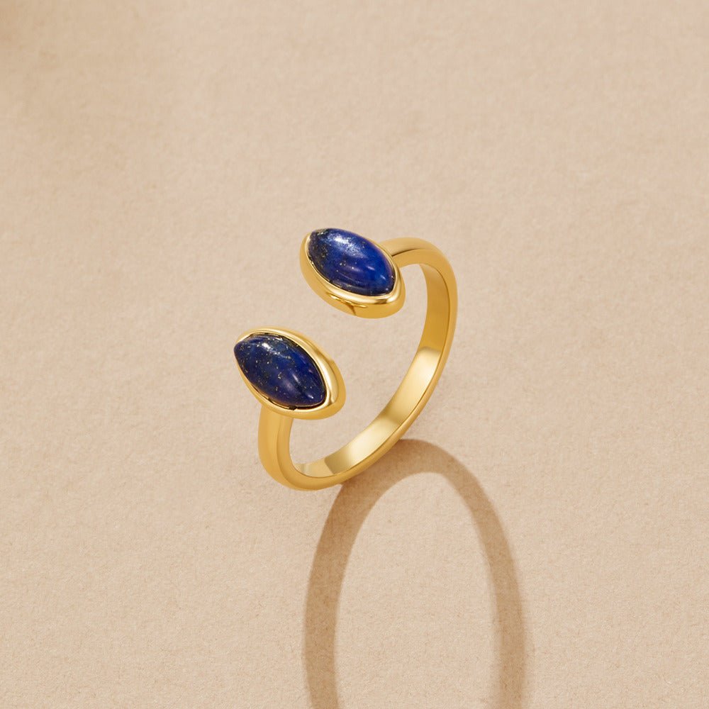 Anillo envolvente de lapislázuli con oro