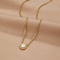 Collar de cristal Monet dorado