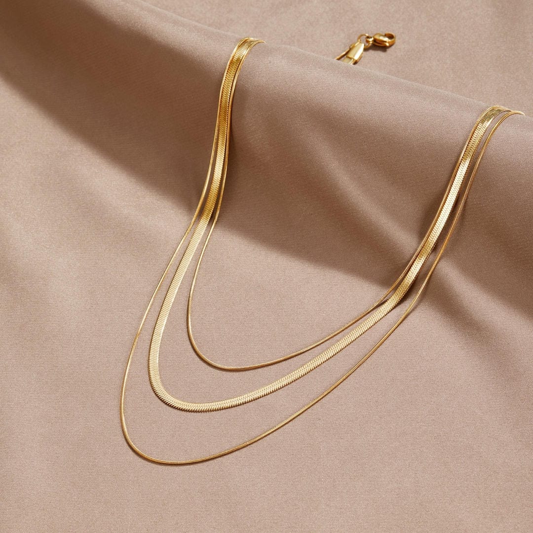 Collar de Oro Multicapa