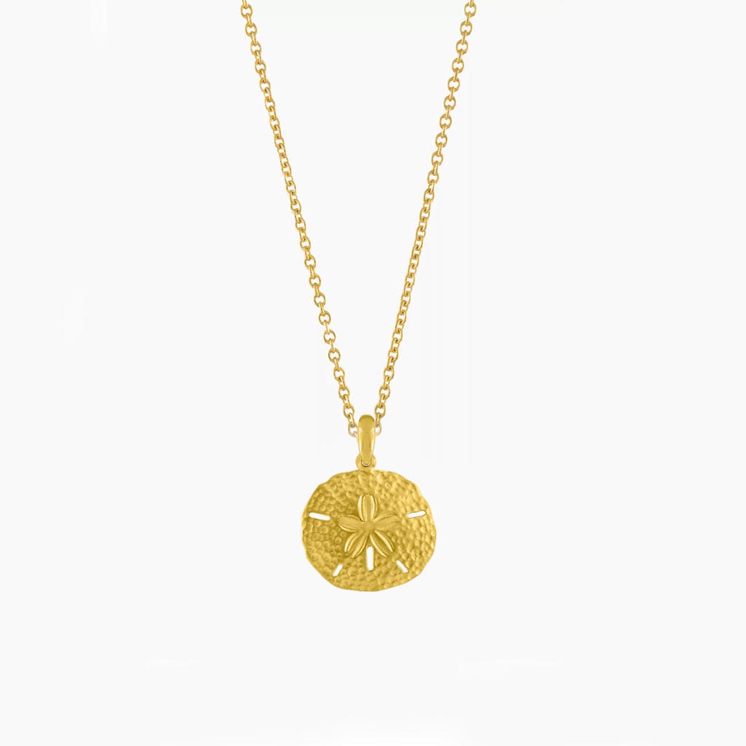 Collar con dije de dólar de arena