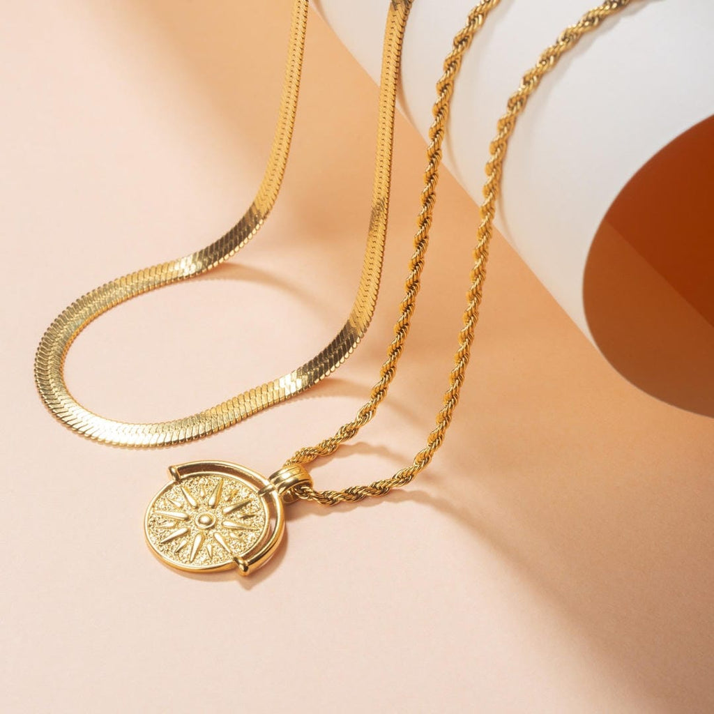 Conjunto en capas de collar Golden Radiance