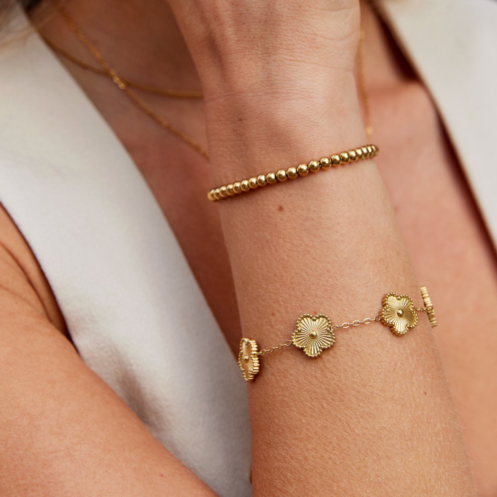 Pulsera Trébol Dorado