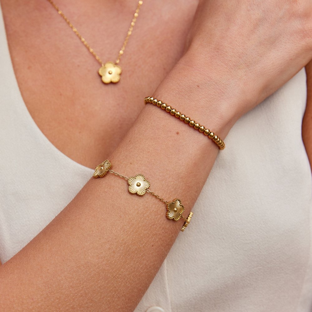 Pulsera Trébol Dorado