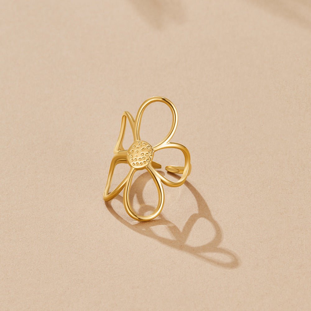 Anillo de flor Margarita Dorada