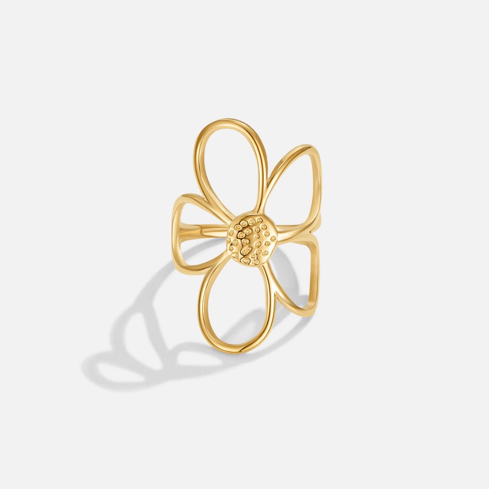 Anillo de flor Margarita Dorada