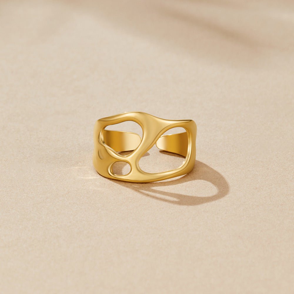 Anillo Hueco Sueño Dorado