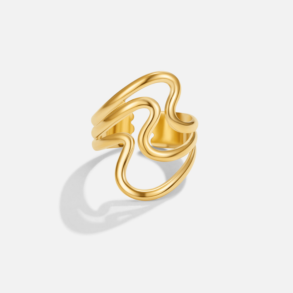 Anillo envolvente Ondas Doradas