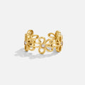 Anillo Infinito Flor Silvestre Dorada