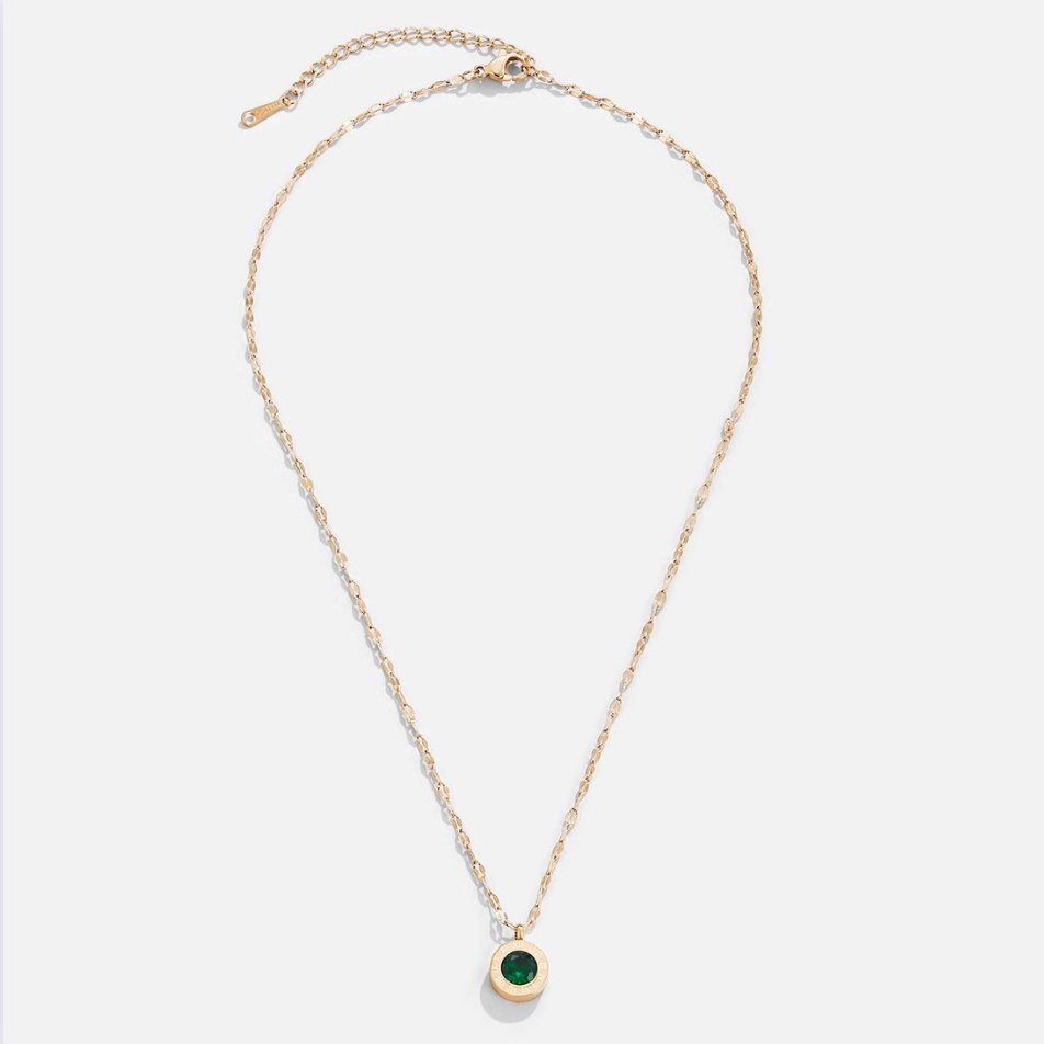 Collar Atenea de cristal verde
