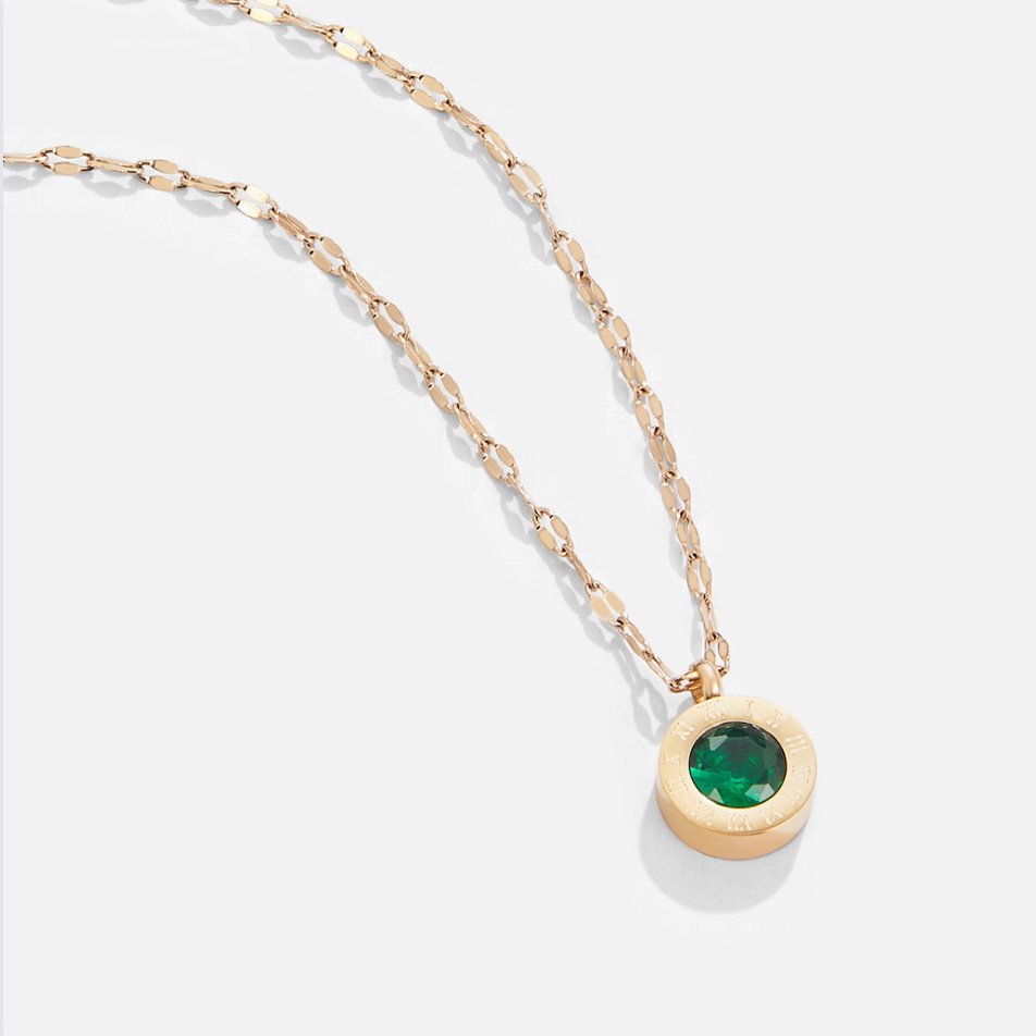 Collar Atenea de cristal verde