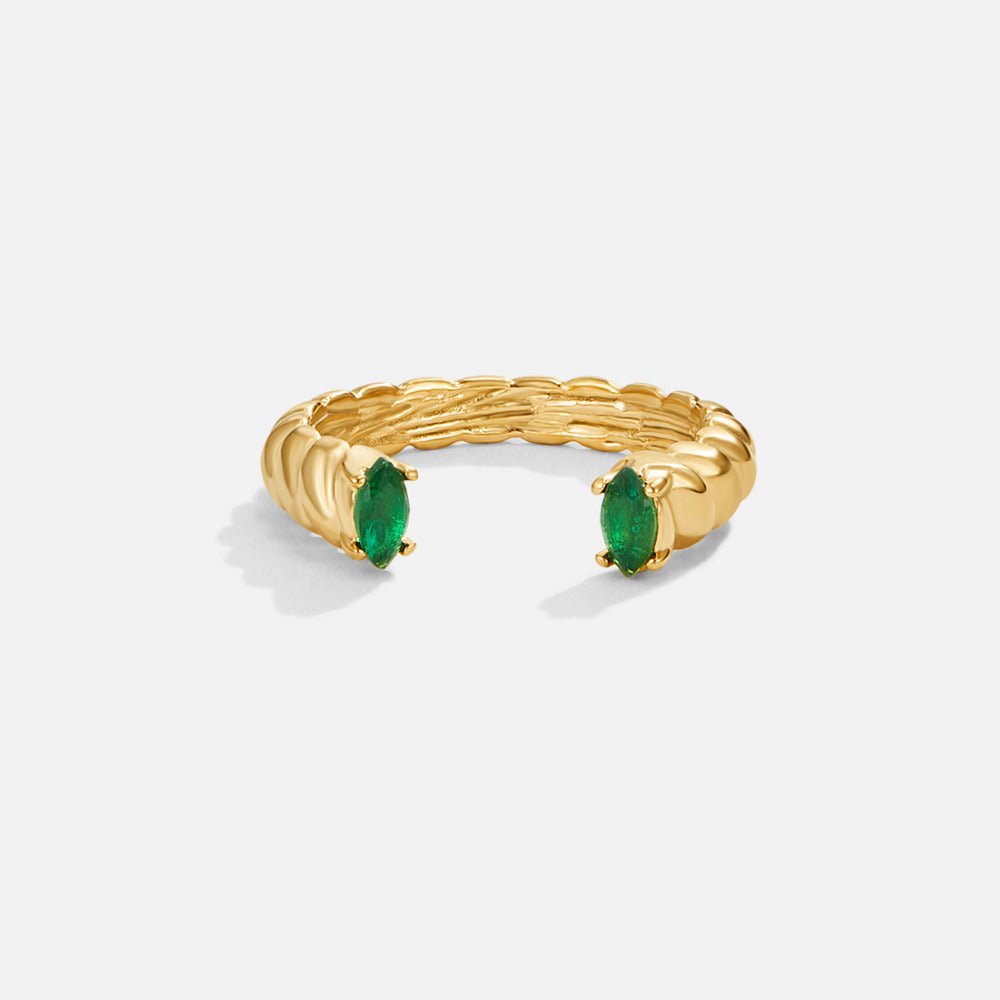 Anillo de puño Esmeralda Verde