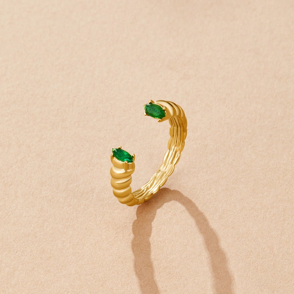 Anillo de puño Esmeralda Verde