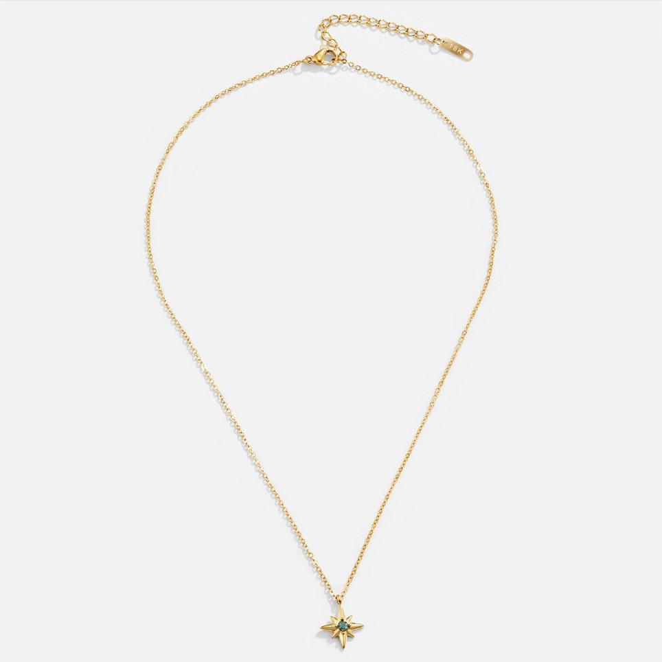 Collar de cristal esmeralda Estrella Guía