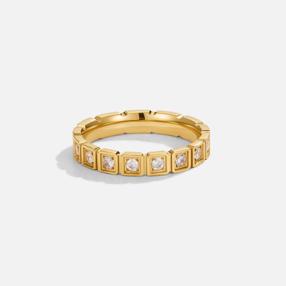 Anillo de cristal dorado Hera