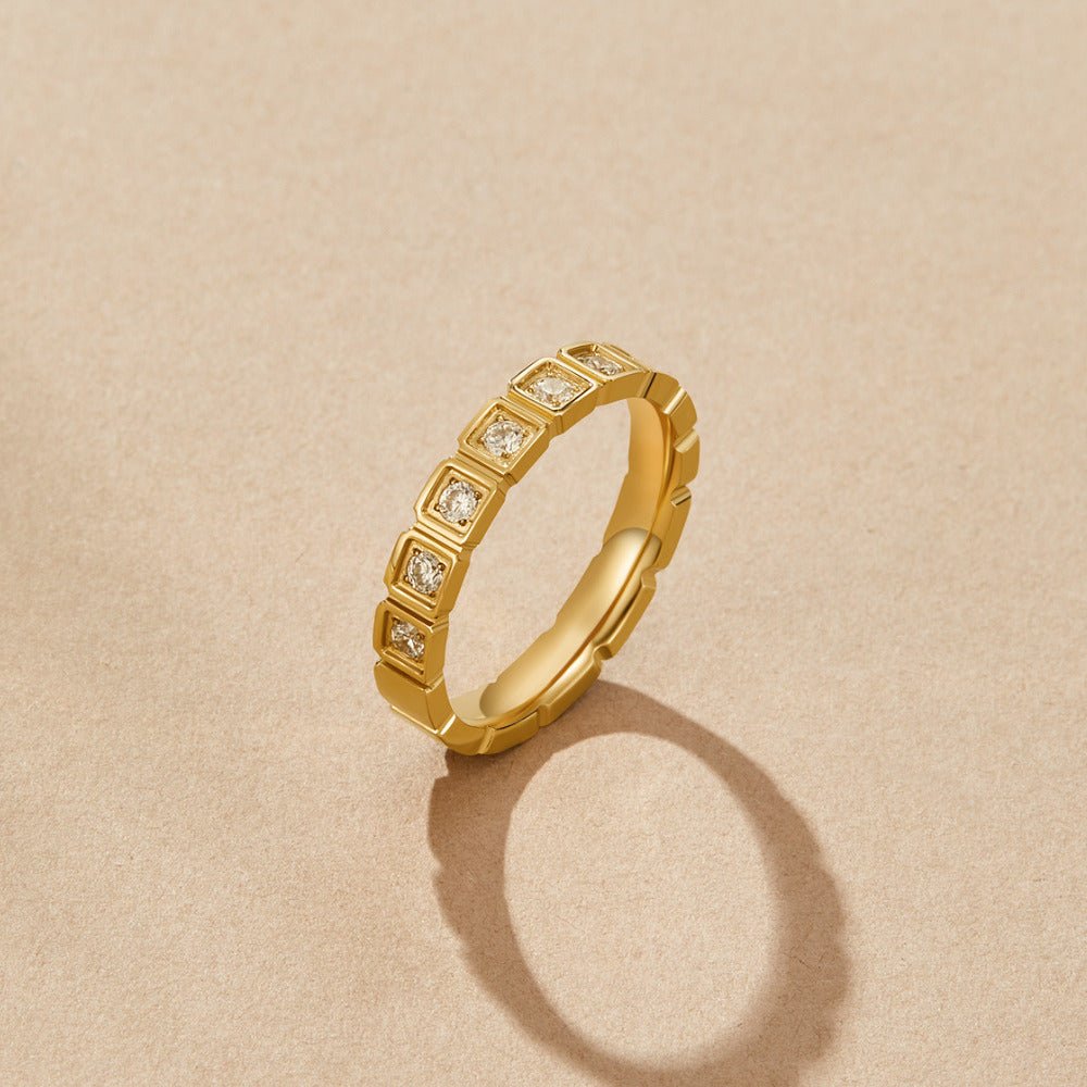 Anillo de cristal dorado Hera