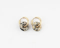 Pendientes de aro de donut de piedra