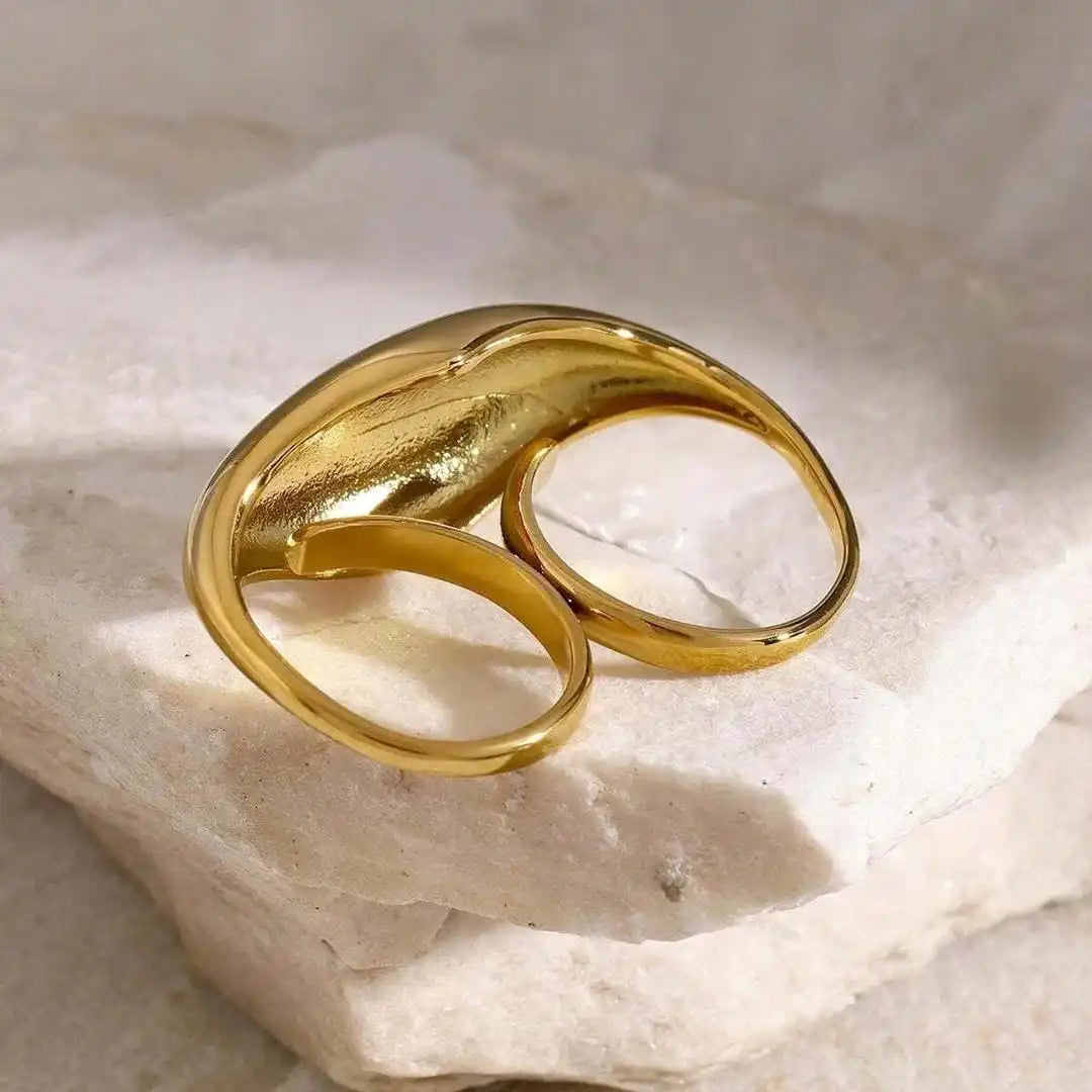Doble Anillo de Oro Clásico