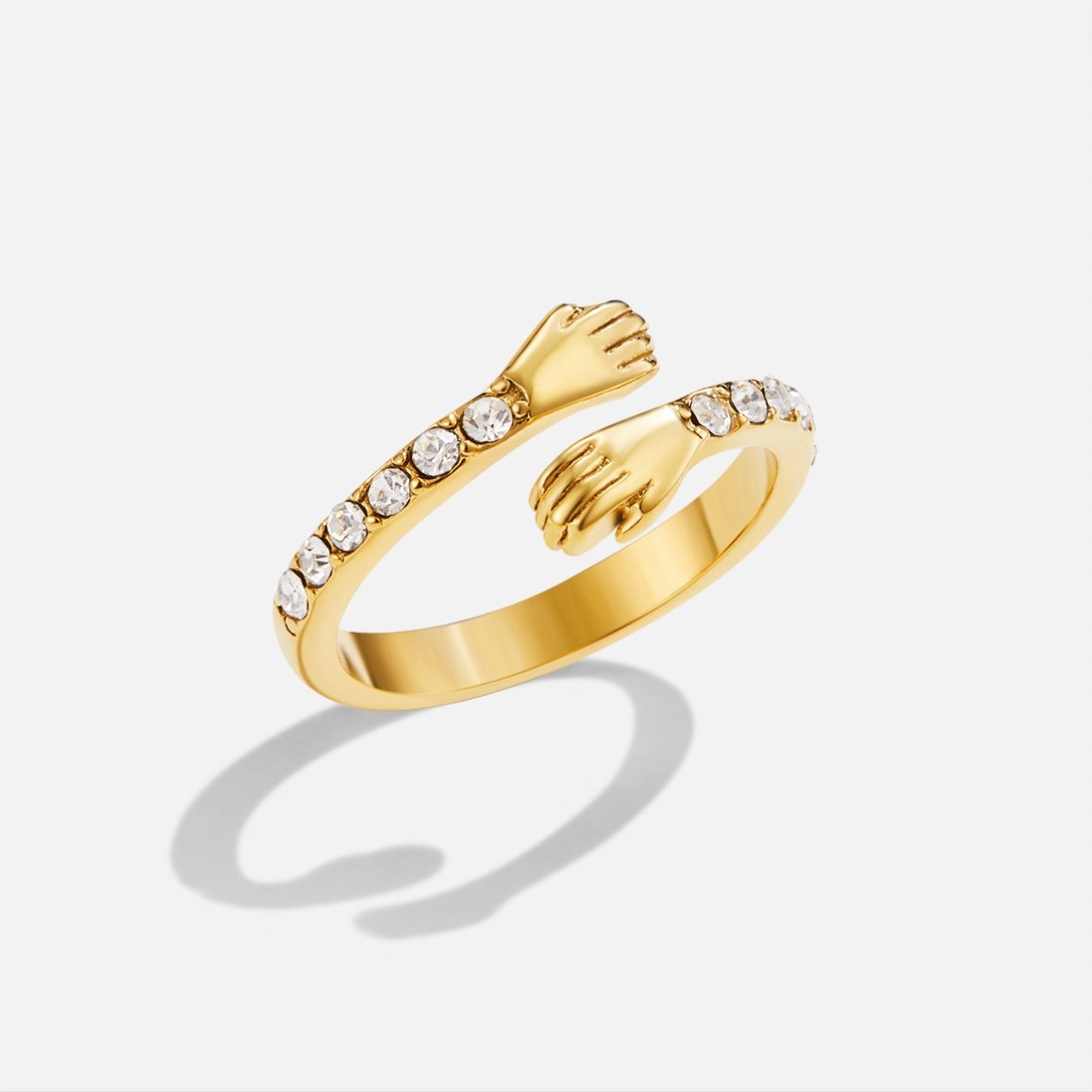 Anillo de oro de 18K «Abrázame para siempre»