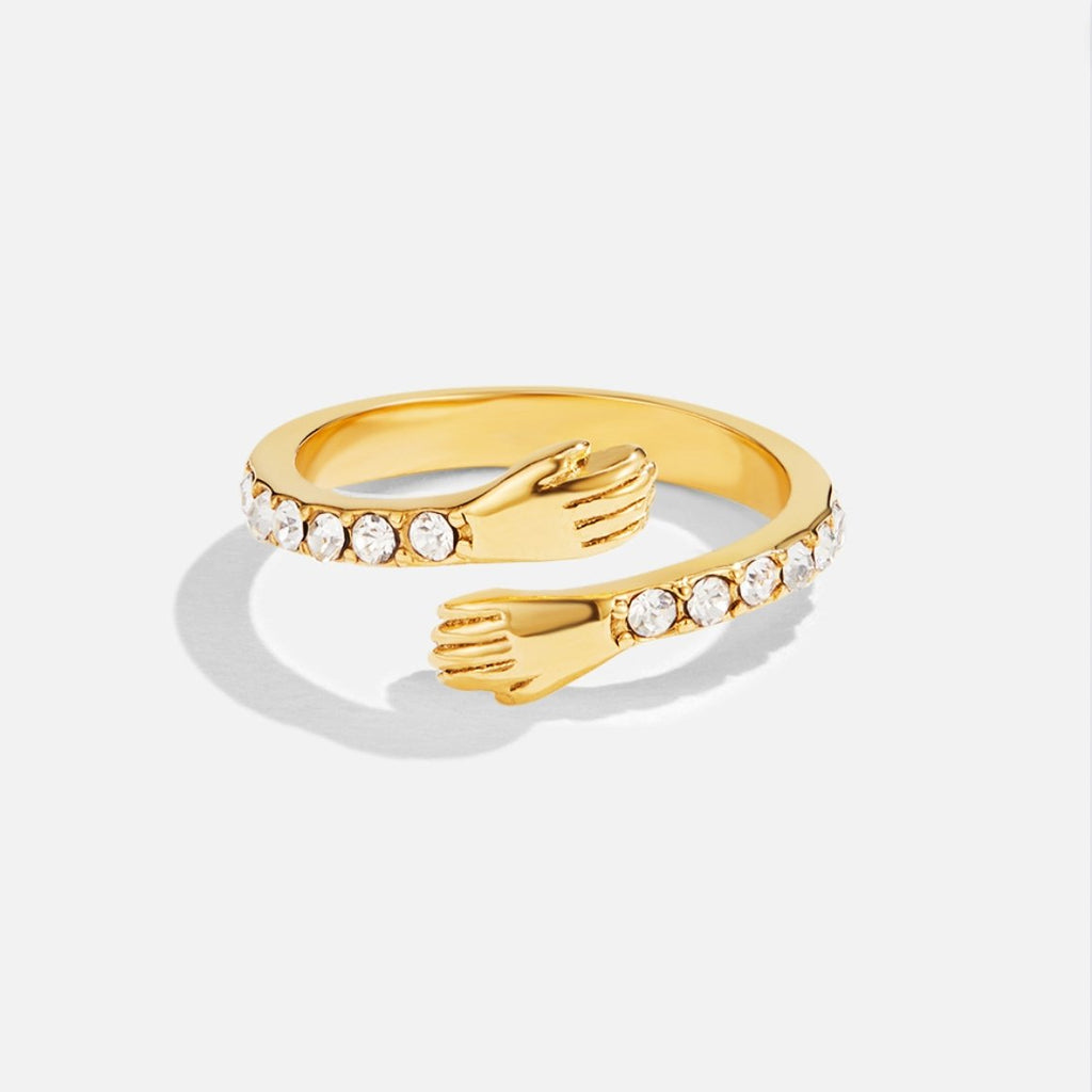 Anillo de oro de 18K «Abrázame para siempre»