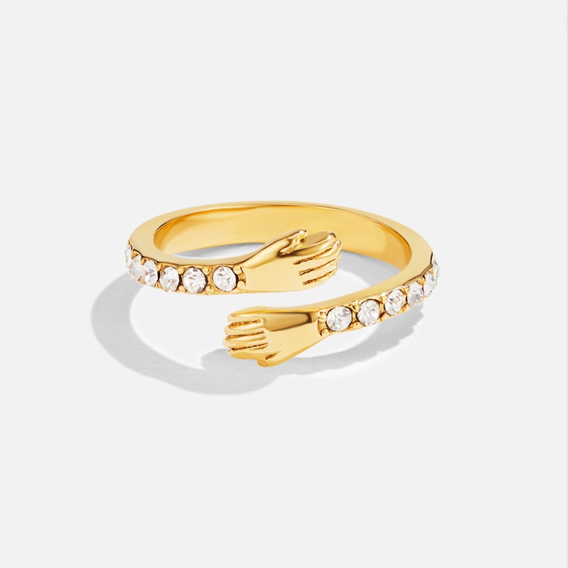 Anillo de oro de 18K «Abrázame para siempre»