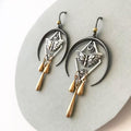 Aretes colgantes polilla besada por la luna vintage