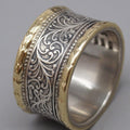 Anillo Elegante Vintage Dorado y Plateado