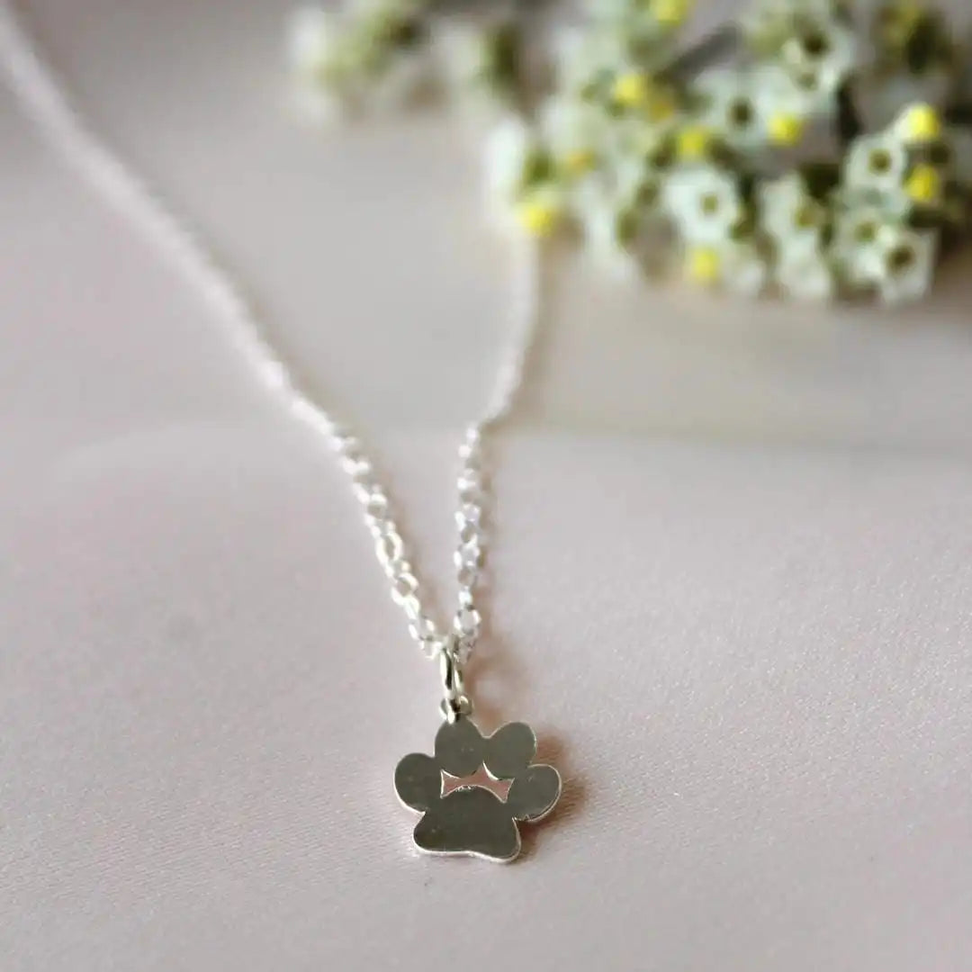 Elegante Collar Pata de Plata