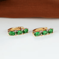 Pendientes Trío Esmeralda Verdante