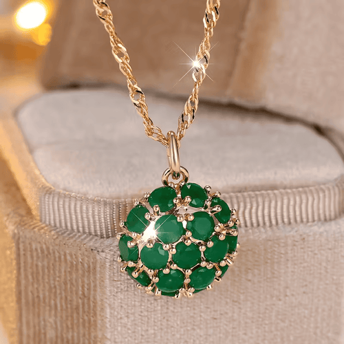Collar Esmeralda Flor Celestial