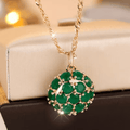 Collar Esmeralda Flor Celestial
