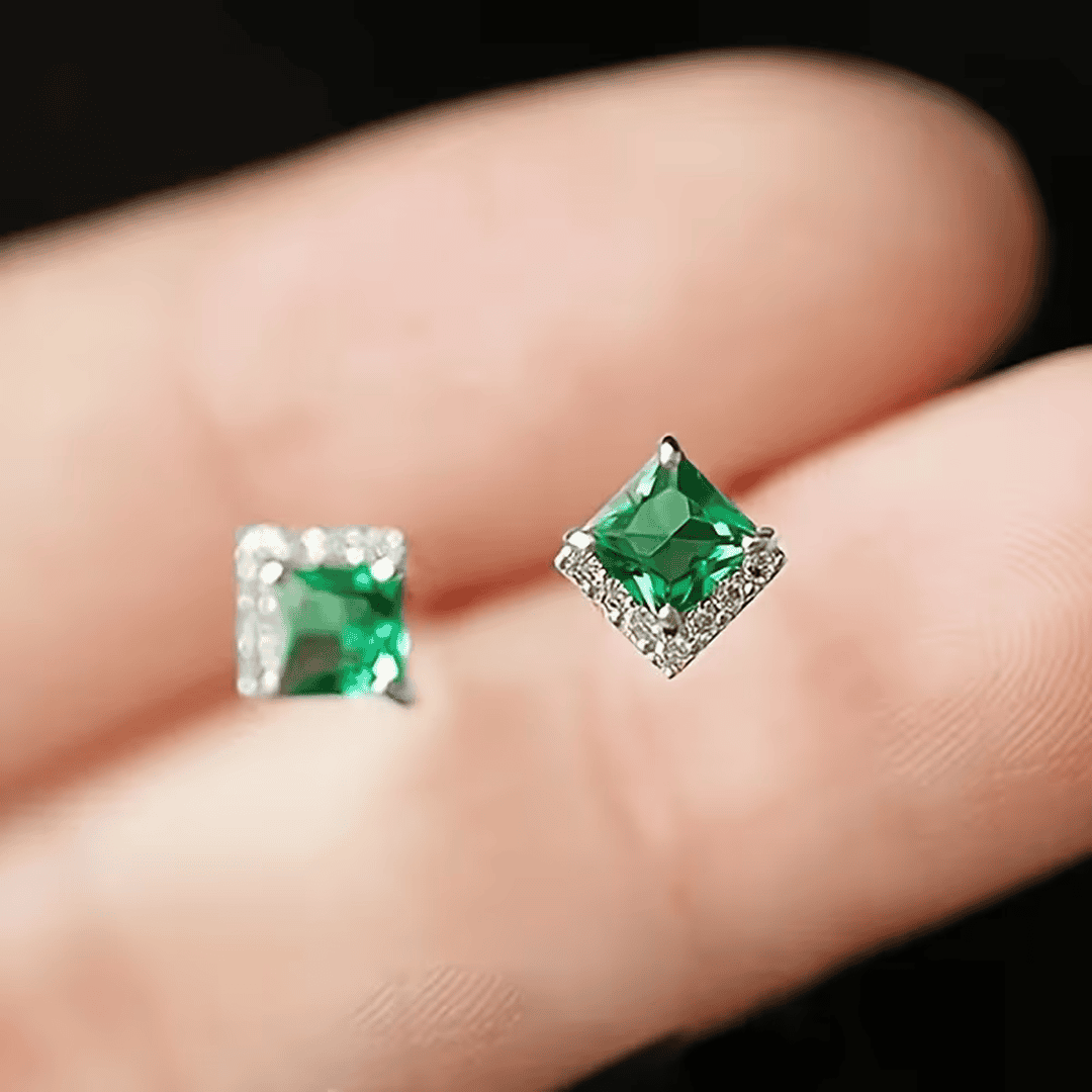 Pendientes de halo de prisma elegante
