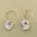 Aretes de aro elegantes hechos a mano