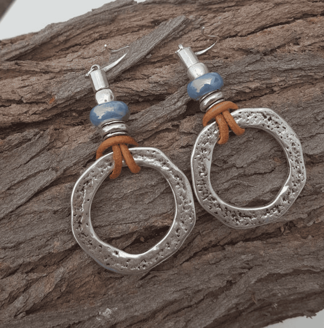 Pendientes Redondos Clásicos Vintage de Plata