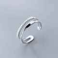 Anillo ajustable de circonita cúbica