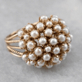 Anillo de Perlas Incrustadas Hecho a Mano