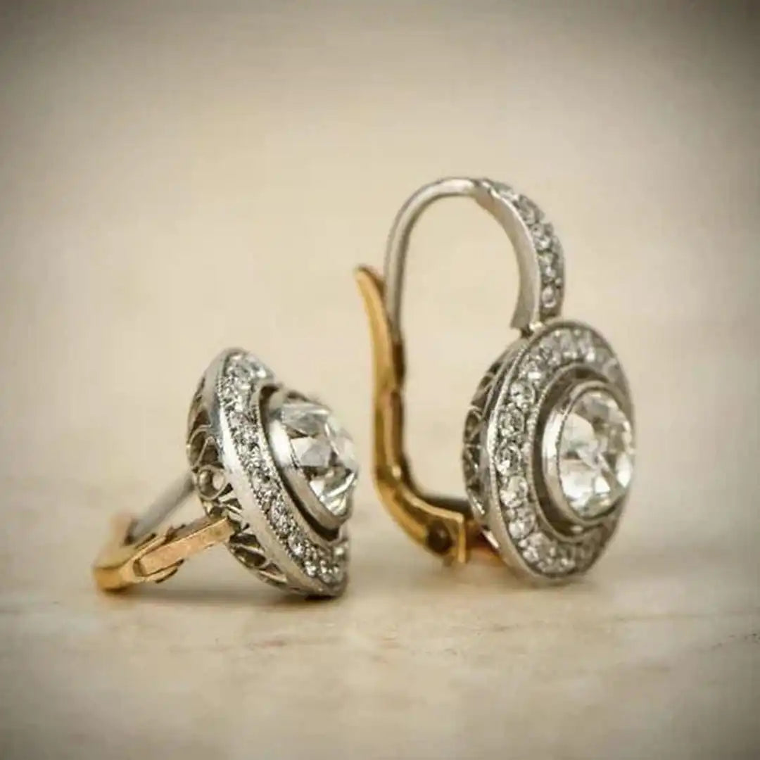 Pendientes de Plata Vintage con Circonita