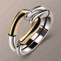 Anillo Anudado Vintage en Oro y Plata