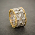 Anillo de hiedra de circonita vintage